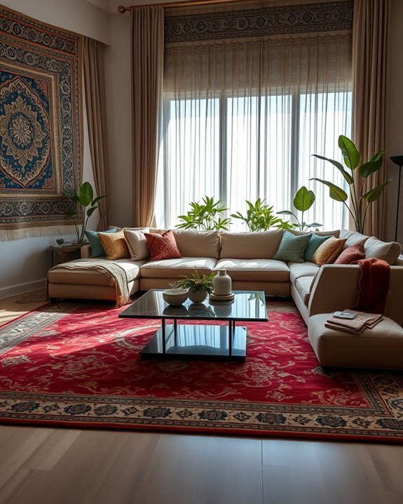 rich textiles create warmth