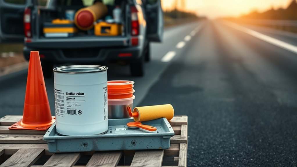 road marking drying guidance