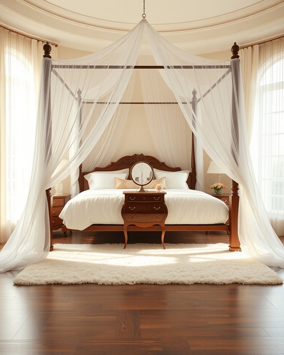 romantic delicate bed canopies
