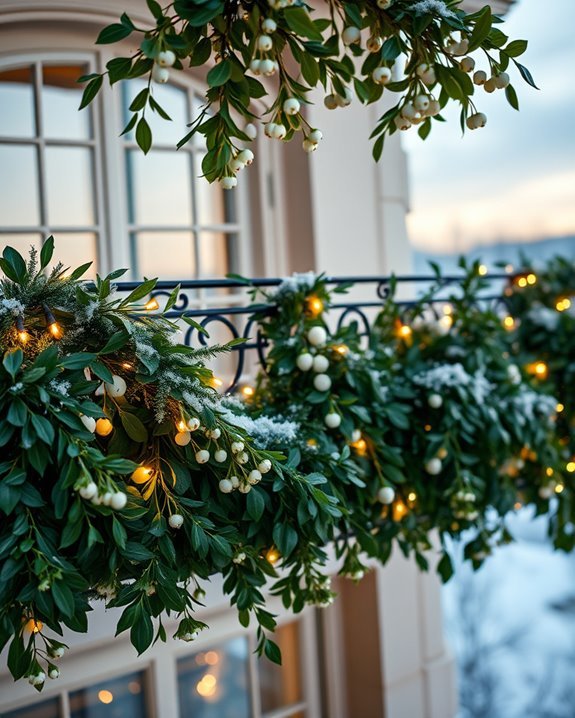 romantic holiday balcony decor