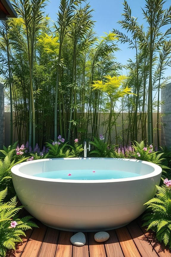 romantic outdoor soaking experience