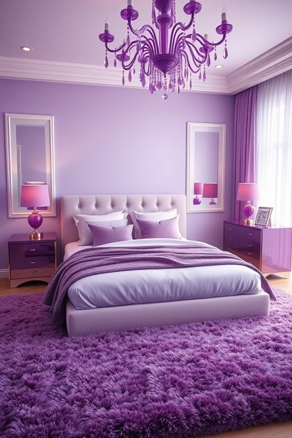 romantic purple lighting ambiance