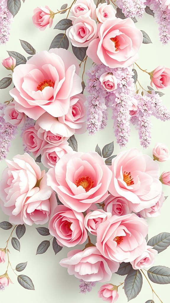 romantic vintage floral wallpaper