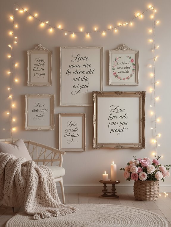romantic wall quote decor