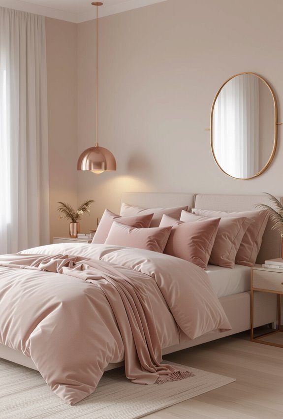 rose gold accentuated pink elegance