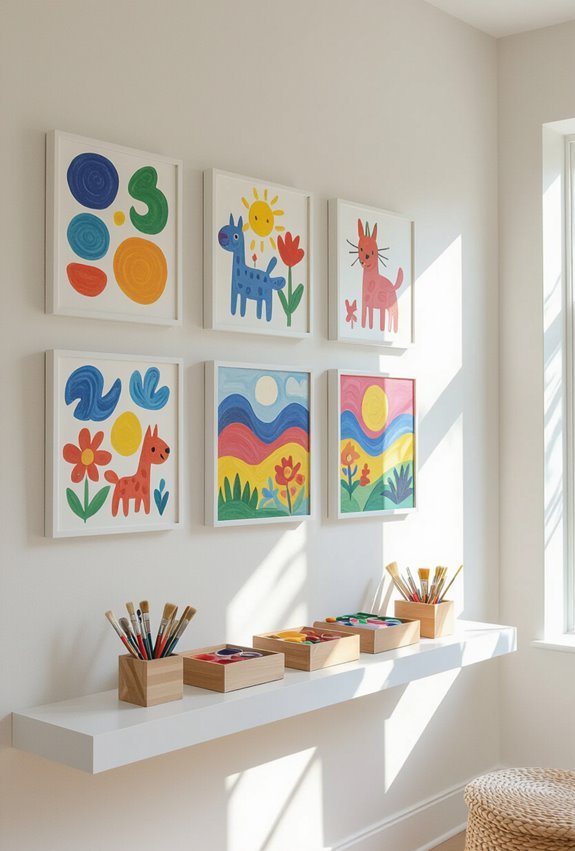 rotate children s artwork display