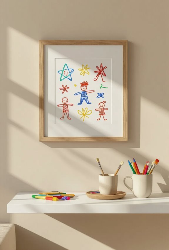 rotate framed kids artwork