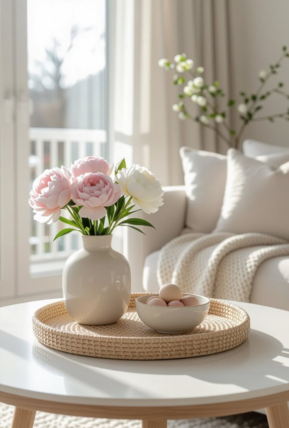 rotate seasonal textiles and accents