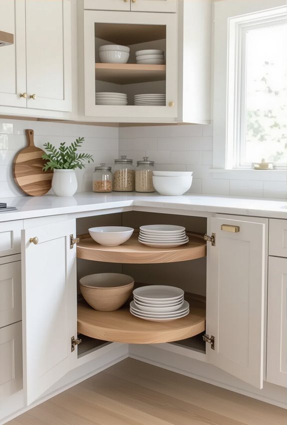 rotate shelves for access