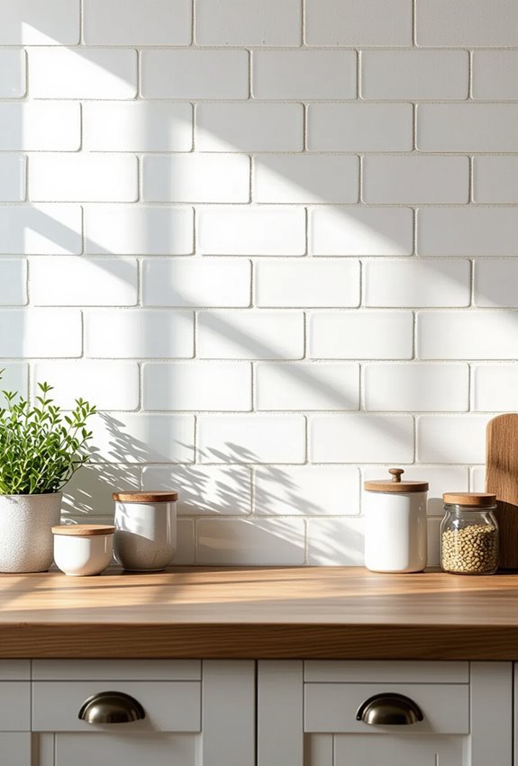rough edged subway tile texture