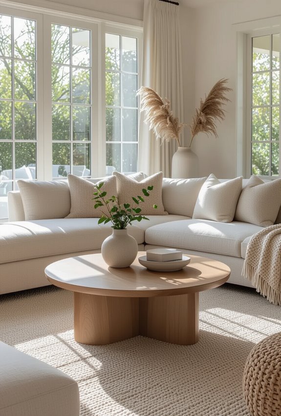 round coffee tables soften spaces