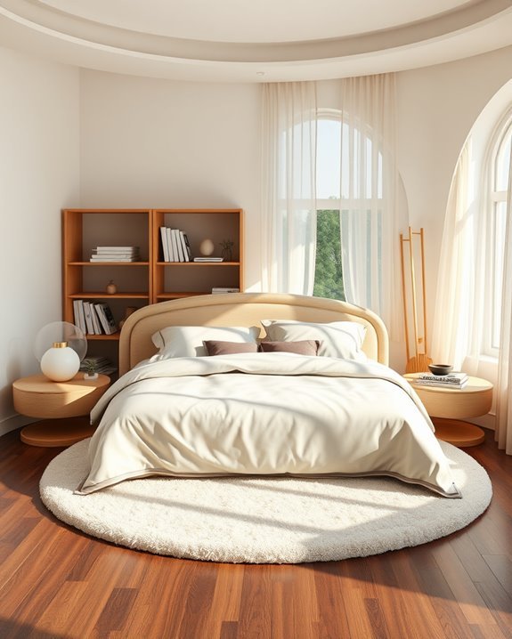 round nightstands enhance cohesion