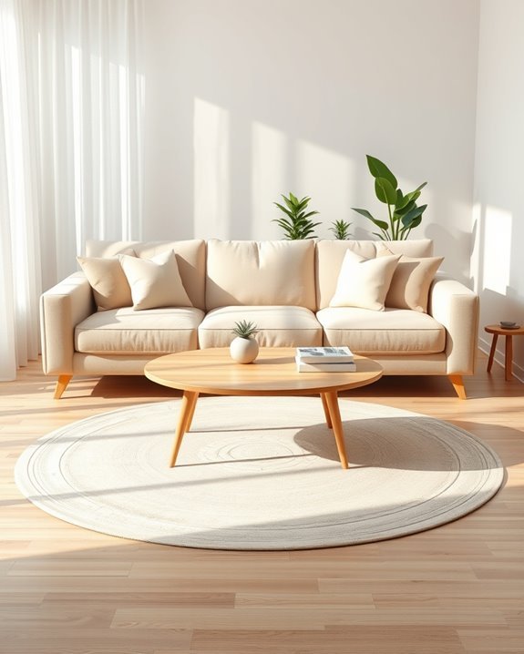 round rugs enhance comfort