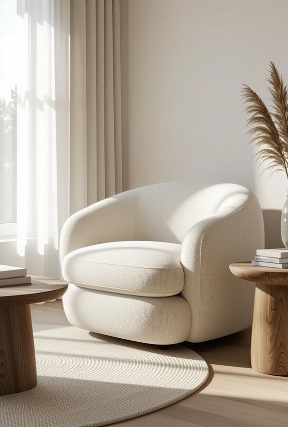 rounded furniture for warmth