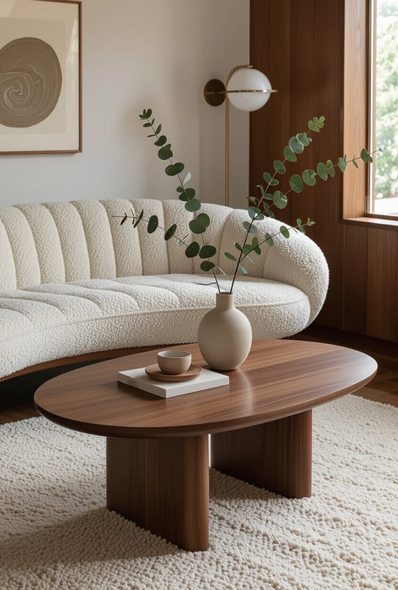 rounded organic coffee table