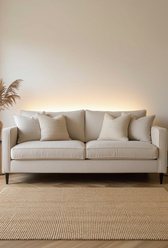 rug shape defines seating layout