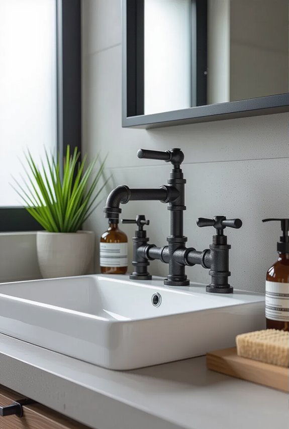 rugged exposed industrial plumbing