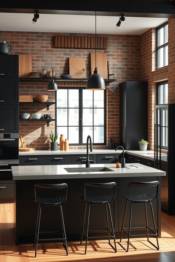 rugged industrial black cabinets