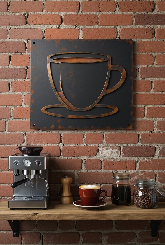 rugged industrial coffee d cor