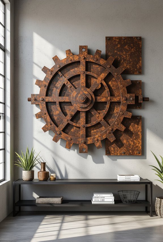 rugged industrial gear art