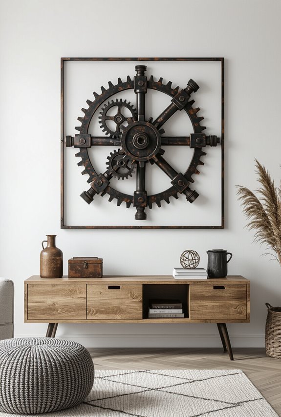 rugged industrial salvage metal art
