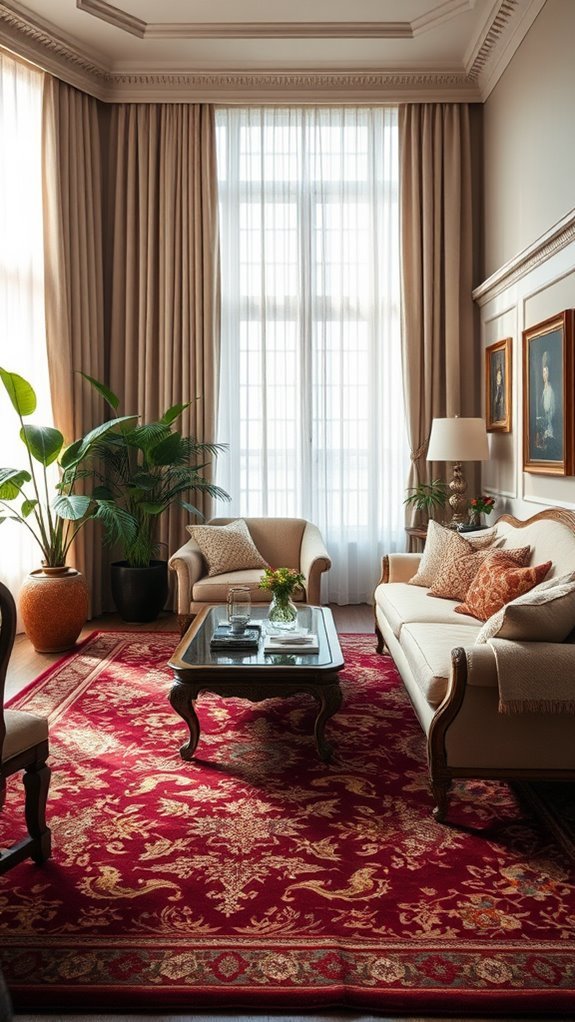 rugs create cozy boundaries