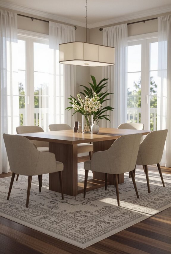 rugs define and anchor spaces