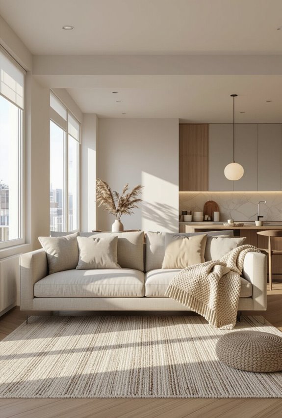 rugs define cozy layered zones