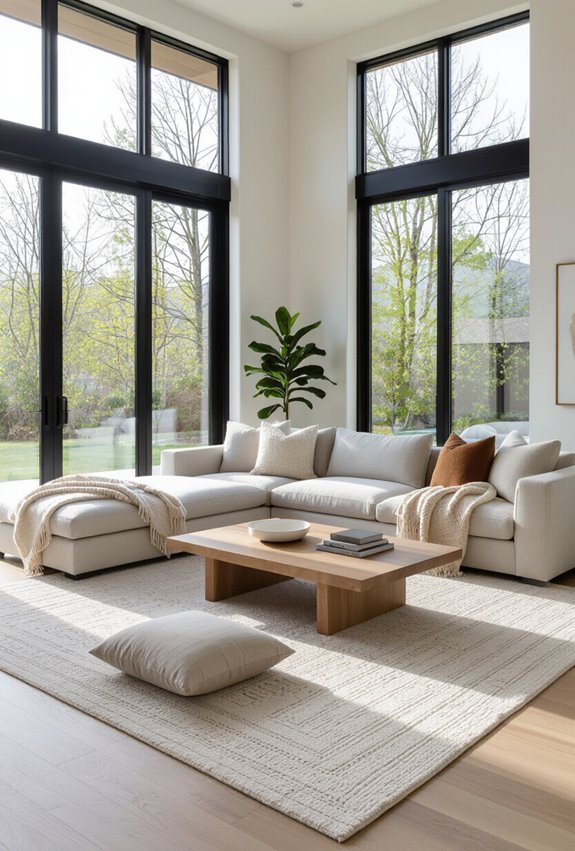 rugs define cozy pet friendly zones