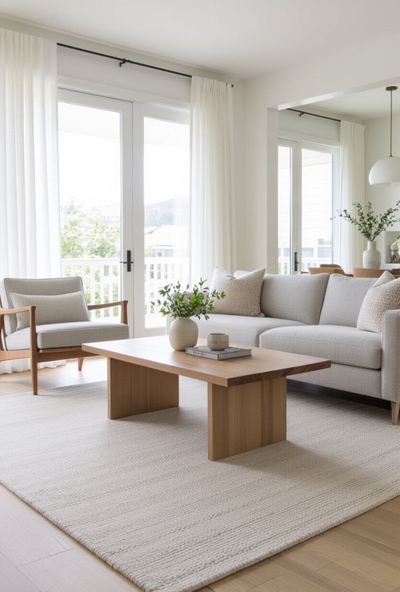 rugs define functional living zones