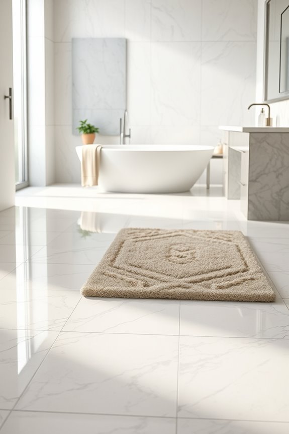 rugs enhance marble elegance