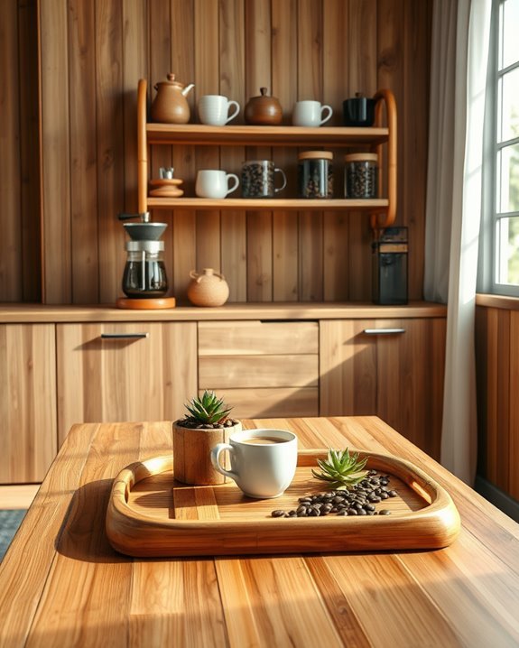 rustic bamboo coffee charm