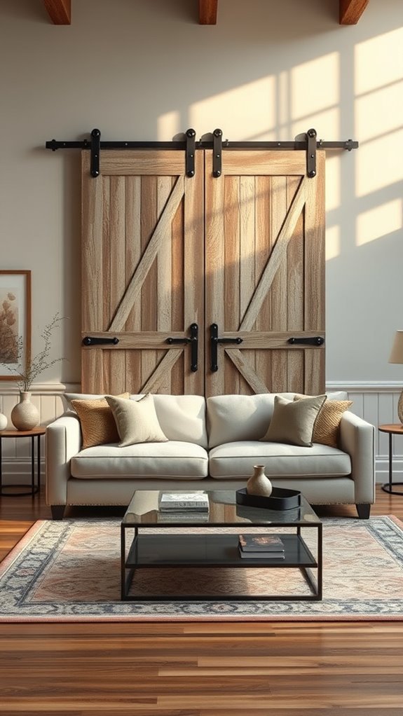 rustic barn door charm