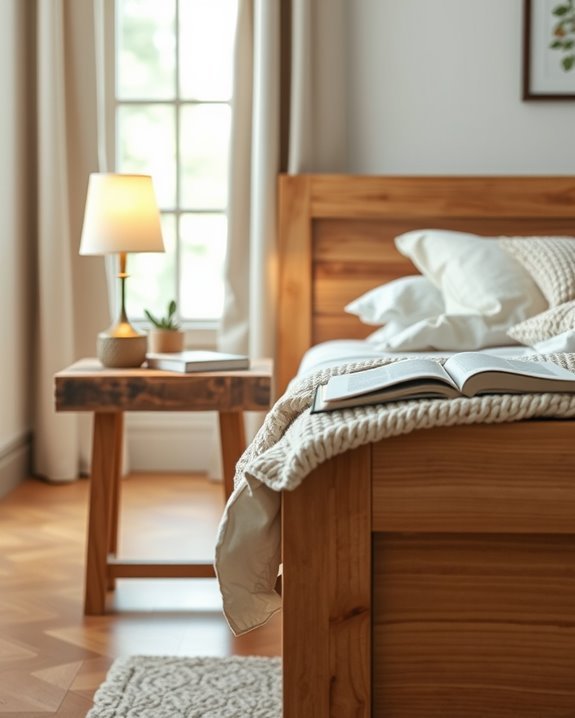 rustic bedside table design