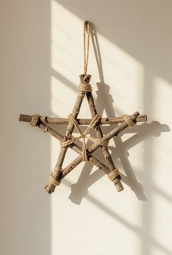 rustic birch twig star