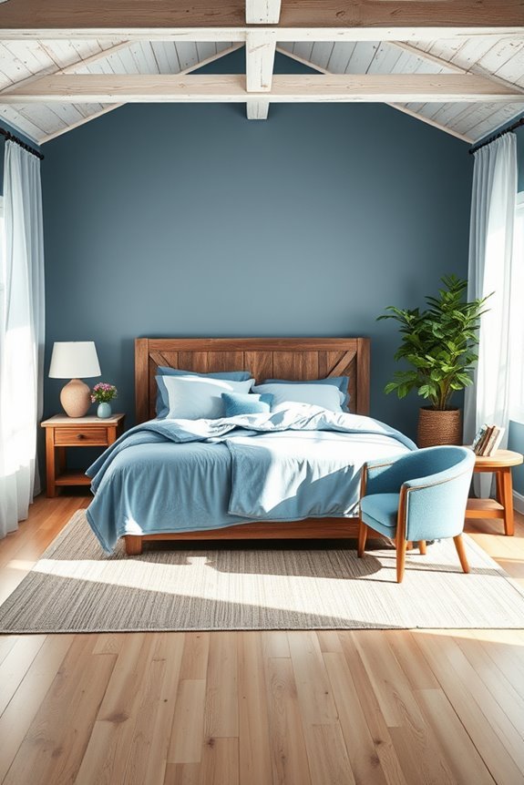 rustic blue bedroom charm
