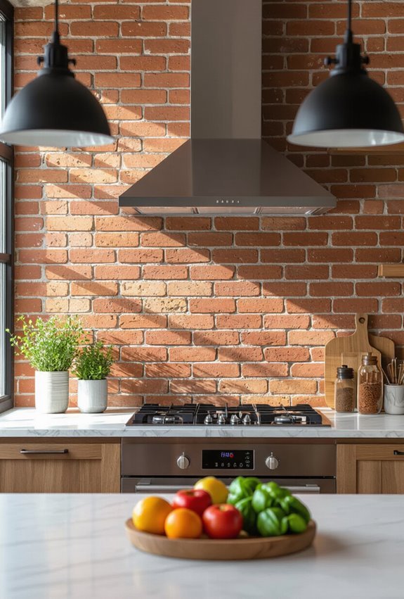 rustic brick and terra cotta