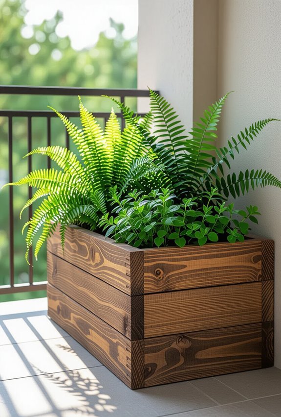 rustic cedar reclaimed wood planters