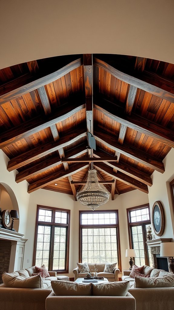 rustic ceiling design feature