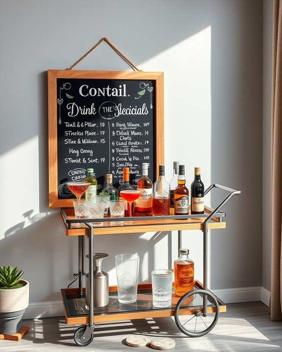 rustic chalkboard drink specials