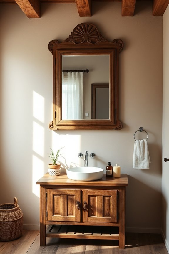 rustic charm bathroom mirrors