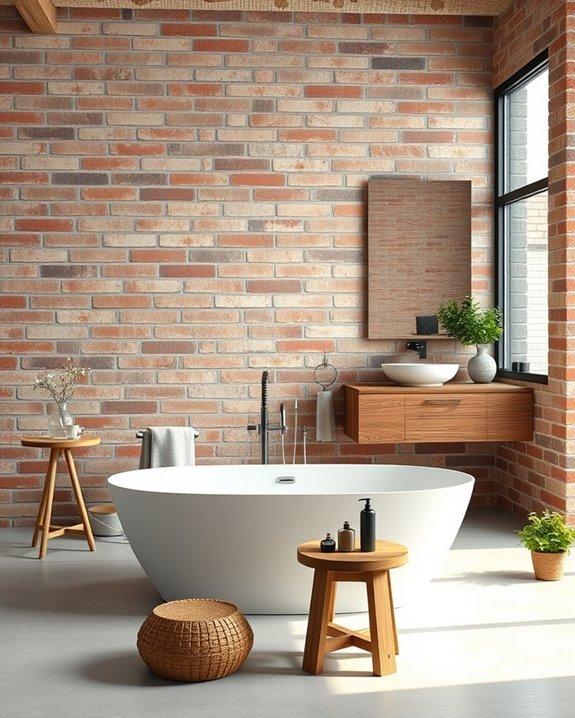 rustic charm in bathrooms