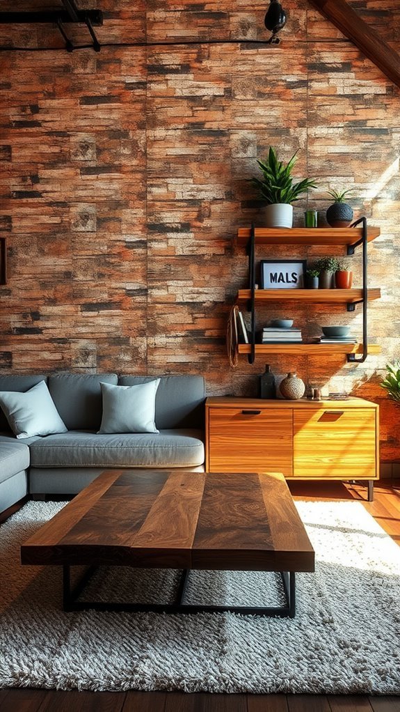 rustic charm through contrast