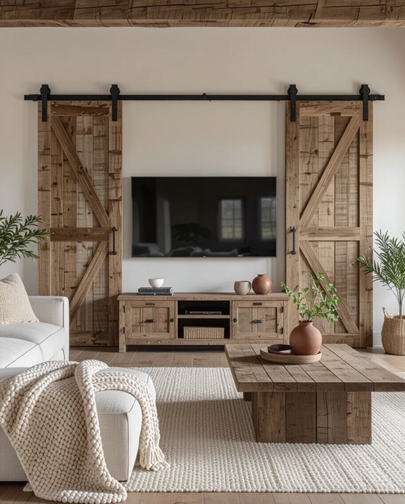 rustic charm tv concealment