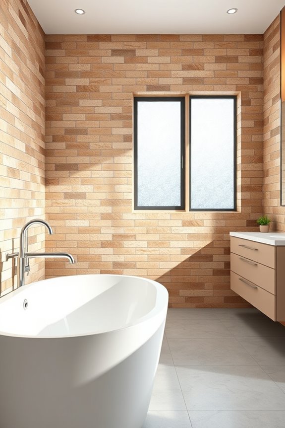 rustic charm with faux brick