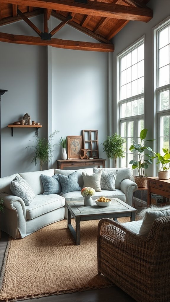 rustic charm with grey blue