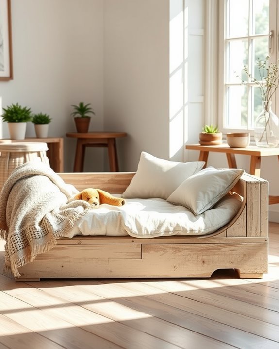 rustic chic pet bed design