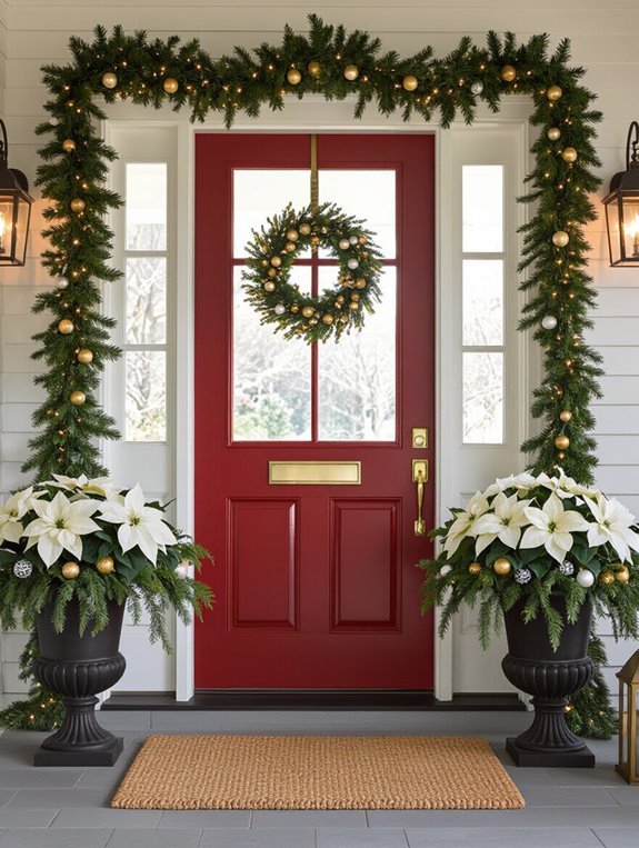 rustic christmas entryway decor