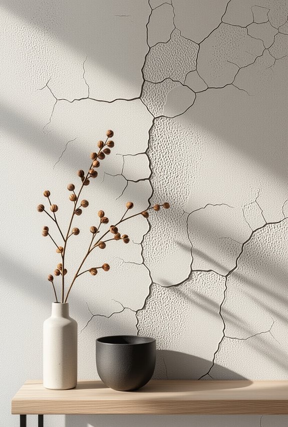 rustic crackle cement plaster