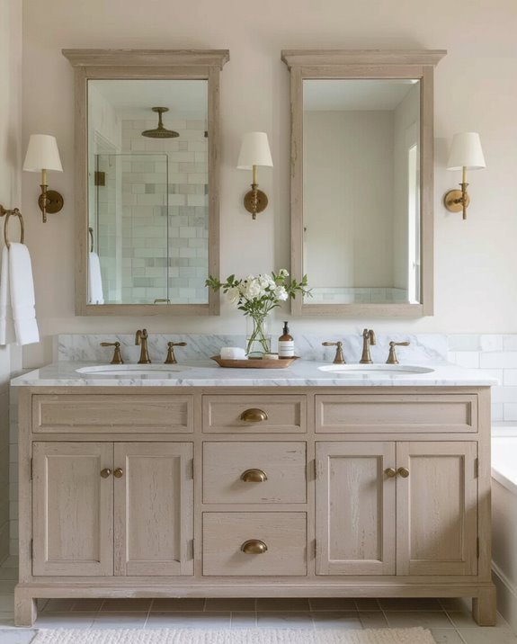 rustic distressed wooden cabinets